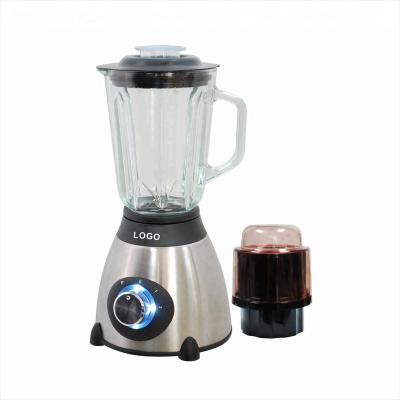 China 2IN1 600w Safety System Blender Grinder Stainless Steel Body Food Blender Juice Grinder Table Blender for sale