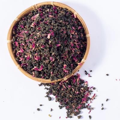 China DLF01 Tea Flower Blooming Blooming Tea With Dry Rose Petals Scented Tea Rose Oolong Flavor Tea for sale