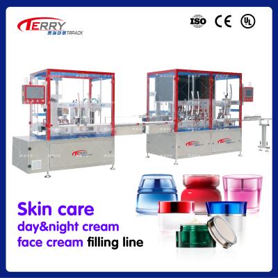 China 10KW AC380V jars cream Filling And Sealing Machine 50 Bottles / Minute for sale