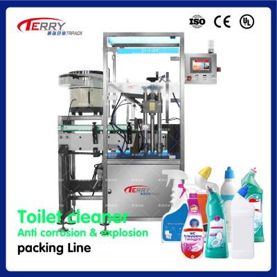 China Anti Corrosion Chemical Packaging Line Automatic Lotion Filling Machine for sale