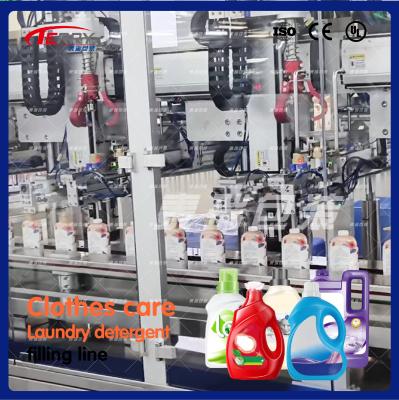 China 3000×1400×2800mm Dishwashing Liquid Detergent Filling Machine 1-5L for sale