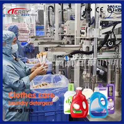 China 4 Heads Detergent Fabric Softener Filling Machine With SUS304 And SUS316L Materials for sale