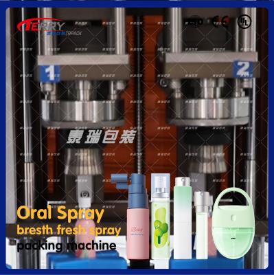 China 35-40 Bottles/Min Production Rate Spray Bottle Filling Machine for Breath Freshness for sale