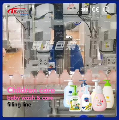 China CE Volumetric Bottle Dishwashing Liquid Filling Machine For Baby Cleanser for sale