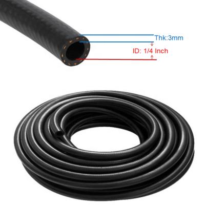 China Oil Transport 1/4 inch 6.35mm NBR Flexible Braided Gasoline and Diesel Oil Hose 6mm Rubber Gasoline Suction Tube for sale