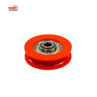 China Traditional u groove roller wheel hanger nylon sliding door roller for sliding door for sale