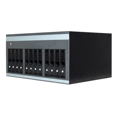 China With Fan Server Mini Big NAS Case 12 Bays NAS Server Case Three 120mm Fans Data Storage for sale