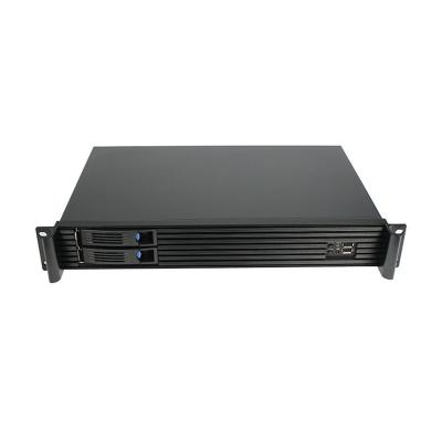 China With fan 1.5U 280mm depth short industrial server case with HDD ssd itx desktop pc mini server rackmount chassis for sale