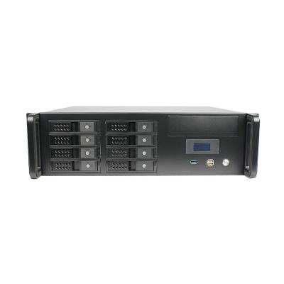 China With Fan Short 3U Chassis Server Case 390mm Depth 3U LCD Server Case Rackmount For ITX System for sale