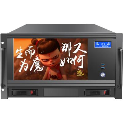 China With Fan 6u 2 Bays ATX Computer Performance Server Case With LCD Touch Screen And Video Part for sale