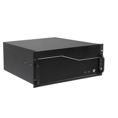 China Inch 4u Plating IPC KVM 19 Ma Zinc Server Chassis ATX Computer PC Case 450mm Depth Steel Flowerless Industrial PC Case For Workstation for sale