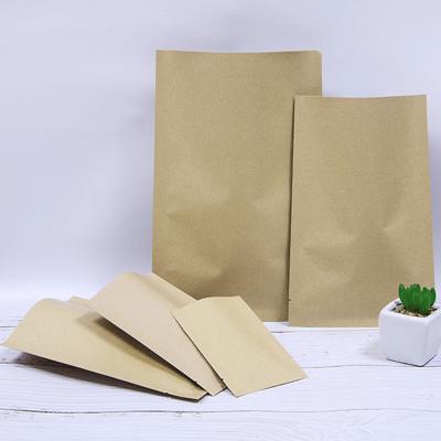 China Custom Wholesale Biodegradable Kraft Paper Bag Packaging Biodegradable Kraft Paper Zip Lock Bag In Stock For Food Kraft Paper Zipper Bag for sale