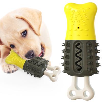 China Bite Shape Silicone Pet Chew Toy Dog Viable Silicone Rubber Ice Popsicle Teething Pet Silicone Cooling Teether for sale