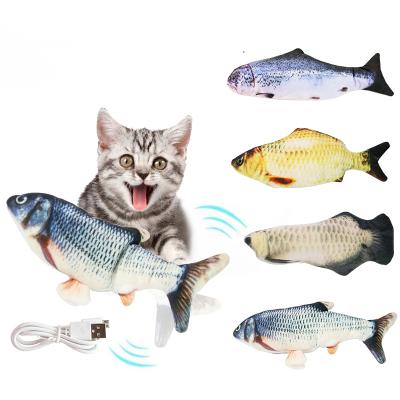 China Realistic Pet Cat Supplies USB Charger Viable Toy Fish Interactive Electric Fish Cats Chew Bite Cat Toys for sale