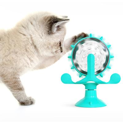 China 2021 Viable Educational Rotating Cat Toy Tumbler Funny Pet Training Tool Cat Leaking Food Ball Toy Toy Pet Supplies for sale