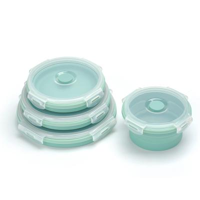 China Pet Dog Cat Portable Silicone Collapsible Travel Sustainable Feeding Bowl for sale