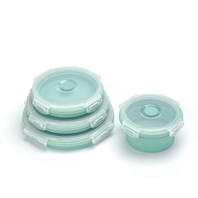 China Sustainable Hot Sales Travel Portable Collapsible Silicone Dog Food Feeding Bowl for sale