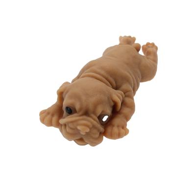 China Durable children's toys using low price popular product silicone squeezing fidgety person dog toy for sale