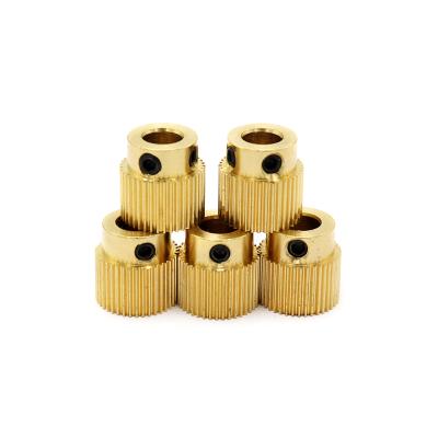 China 3d printer cnc machining parts high precision 40T/26T synchro pulley extrusion brass wheel for sale