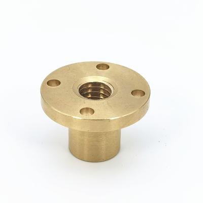 China 3d Printer CNC Parts Machining Screw Nut Threads Brass Standard Customized Processing CNC Service Entry Screw Nut for sale