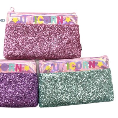 China Large Capacity Durable Sequin Pens Case Multifunctional Portable Stationery Pencil Case Pencil Bag for sale