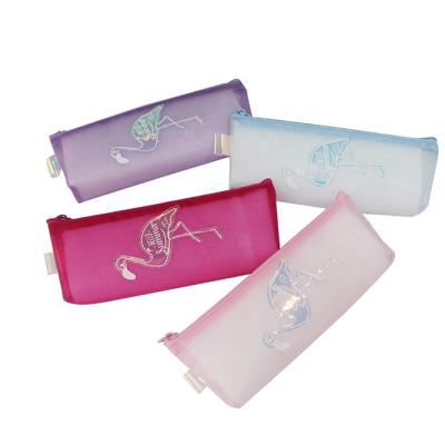 China Durable Flamingo Zipper Stationery Case Personalized School Pencil Cases For Girls for sale