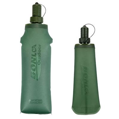 Chine Outdoor sports hydration sport soft flask collapsible tpu collapsible water bottle with lid rise eco-friendly à vendre