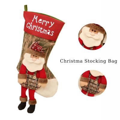 Cina YAKEDA Fashion Santa Claus Christmas Sack Media Gifts Christmas Tree Decorations Christmas Stocking Bag For Xmas in vendita