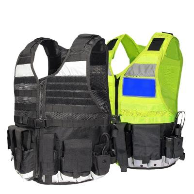 중국 Mesh Plate Carrier Molle Military QUICK DRY Black Breathable Tactical Security Gear Police Yakeda Reflective Vest 판매용