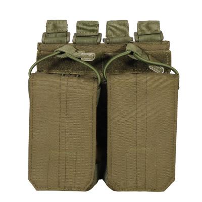 China Double Molle System AK M4 Military Gear Equipment Tactical Magazine Loading Pouch Black Military/Tactical Magazine Bag for sale