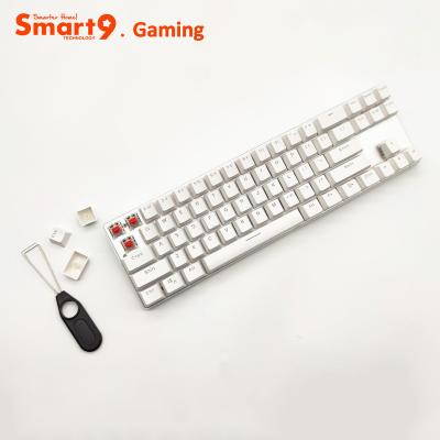 China Smart9 Mechanical Keyboard Plastic Wireless Spindle Mechanical Keyboard Girl Green Pink Girl Desk for sale