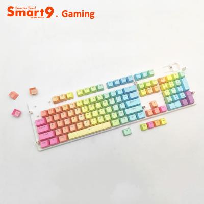 China Multimedia Keys Smart9 Hot New Multicolor Keycaps Closed Letters PBT Keycap Mechanical Keyboard for sale