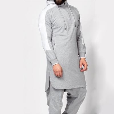 China Wholesale Stylish Middle East Stylish Men's Mix Color Islamic Clothing Set Men's Muslim Hoodie Clothes for sale