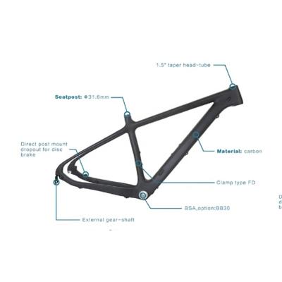 China wholesale price new bicycle mountain bikes 2019 carbon frame bicycle frame for sale