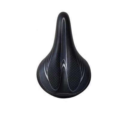 China Durable Mountain Bicycle Saddle Road Bike Seat Racing Soft Leather Wide Comfort Cushion for sale