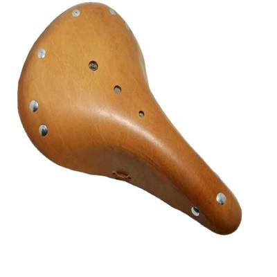 China ORIGINAL DESIGN bicycle saddle Seat relieve original cow leather hot sale with chepast price for sale