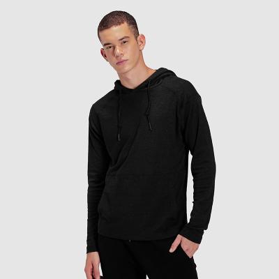 China 310160 Custom French Terry Hoodies Mens French Pullover High Quality Black Terry Hoodie for sale