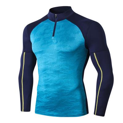 China Breathable Workout Fitness Wear Men's Fitness Clothing For Men's Shirt Long Sleeve Dry Fit Stocklots Wholesale Slim Fit T-Shirts for sale