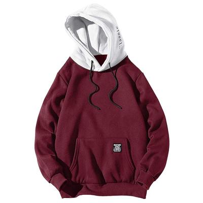 China Casual Unisex Hoodie Color Block Pullover Drawstring Pocket BTS Sweatshirt Long Hoodie Anti-Shrink for sale