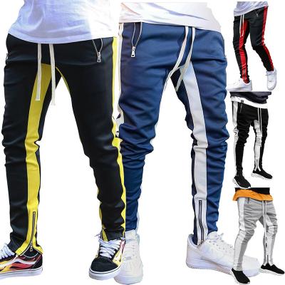 China Anti-Wrinkle Zipper Pockets Jogging Sweatpants Hip Hop Pants Slim Track Fit Wholesale Men Pants Trousers for sale