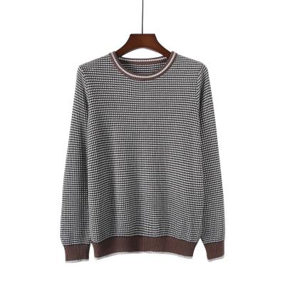 China Jacquard Long Sleeves Sweater Womens Ladies Knitted Sweater for sale