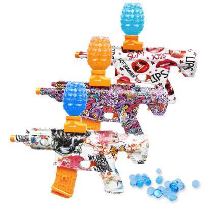 China 2022 safety gel gun plastic toys rechargeable electric water gel blaster M416 with gel blaster beads toy guns for sale