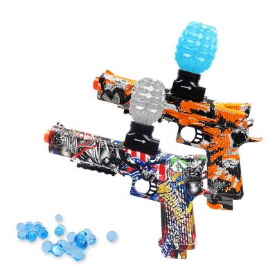 China Shooting Playing Games Gel Ball Electric Blaster Toy Guns M1911 Splatter Ball Gun With Gel Beads Toy Gun for sale