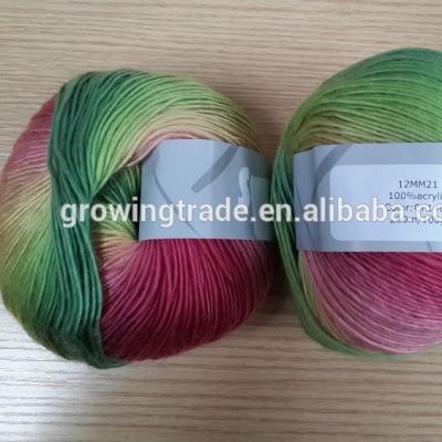 China New Beautiful Color Space Abrasion-Resistant Dyed 100% Acrylic Knitting Yarn for sale