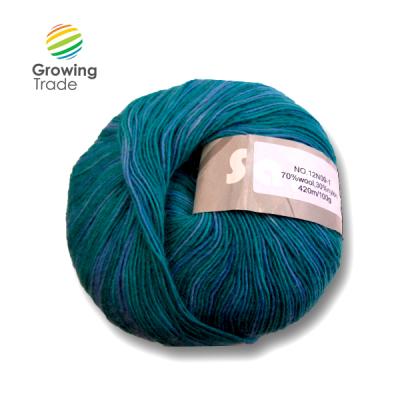 China Anti-pilling 70% high quality wool and 30% nylon blend yarn perfect for hand knitting for sale