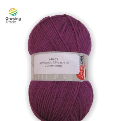 China Wholesaler 100g 48% Anti-bacteria Wool And 52% Acrylic Blended Yarns Yarn For Hand Knitting Sweater for sale