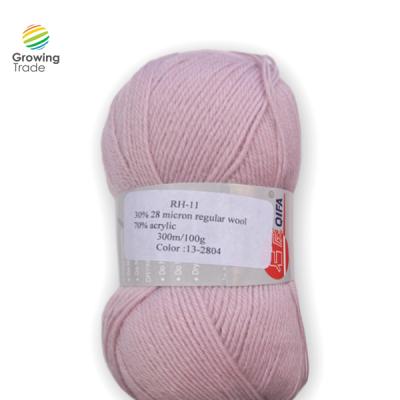 China Anti-bacteria Manufacturer 30% Wool Acrylic Blended Crochet And 70% Dyed Yarn For Knitting Sweater for sale