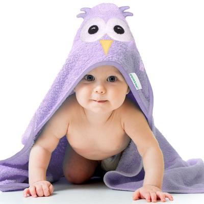 China Disposable Baby Hooded Bath Towel With Chicken Pattern for sale