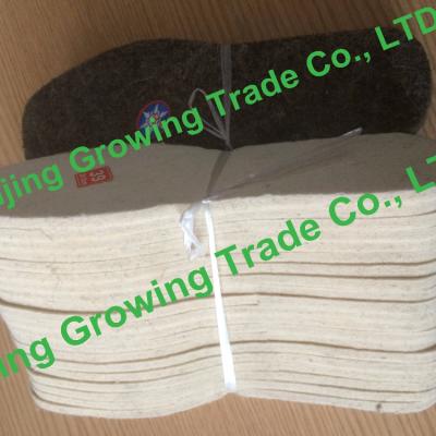 China Inside Shoe Wholesale 100% Wool Felt Shoe Insole for sale