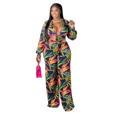 China New Breathable All Over Bohemian Print Cami Top And Pants Plus Size Women Clothing Two Piece Set for sale